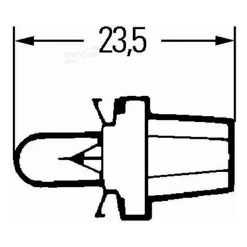 8GA 007 997-031 HELLA Лампа (10шт в упаковке) W1,2W 12V 1,2W