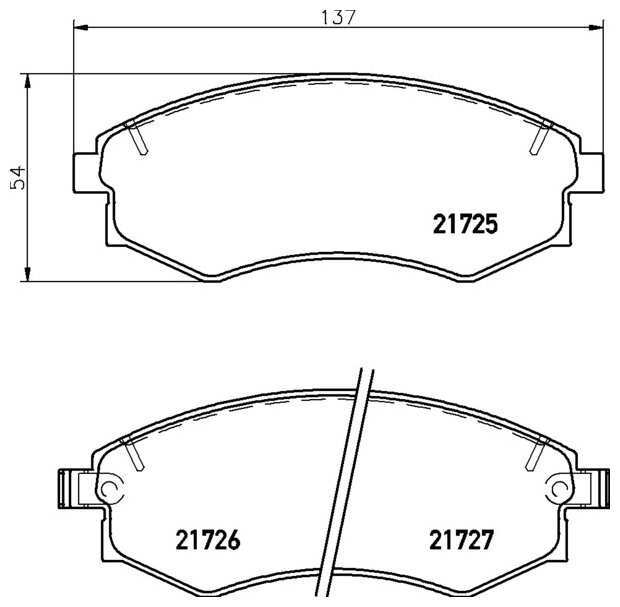 Дисковые тормозные колодки передние NISSHINBO NP6012 (4 шт.)