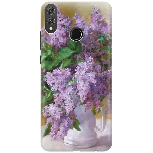 фото Gosso ультратонкий силиконовый чехол-накладка для honor 8x с принтом "букет сирени"