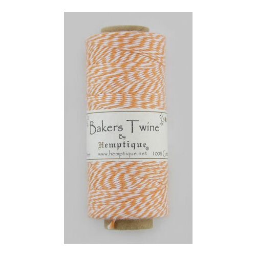 Шнур Bakers Twine на катушке, 2 х 2 нити, 1мм, 125 м, 50 г 125 м оранжево-белый 2 х 2 нити, 1 мм HEMPTIQUE BTS2ORG-W 100m roll cotton bakers twine string cord rope two color cotton craft twine home textile gift packaging christmas wedding decor