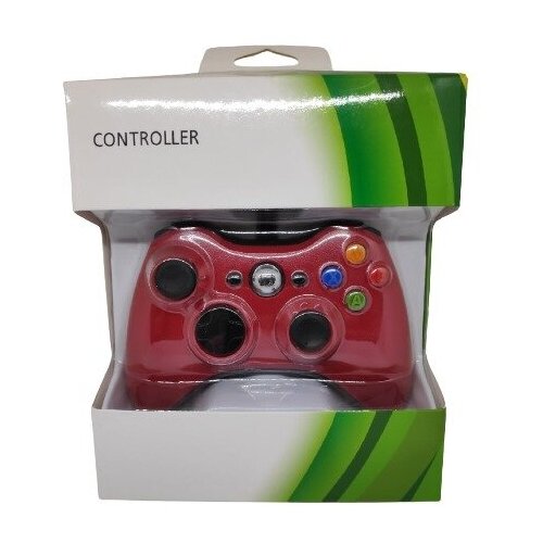 фото Геймпад джойстик проводной controller for xbox 360, красный нет бренда