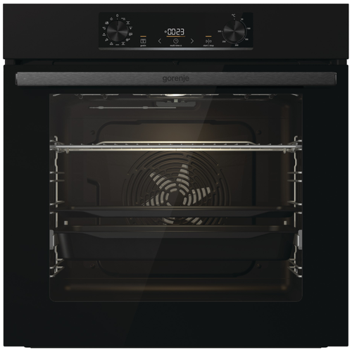 Электрический духовой шкаф Gorenje BOS6737E06B, черный духовой шкаф gorenje bo6717e03x essential 77 л до 300 °c нерж сталь стекло aquaclean perfectgrill съемные направляющие а