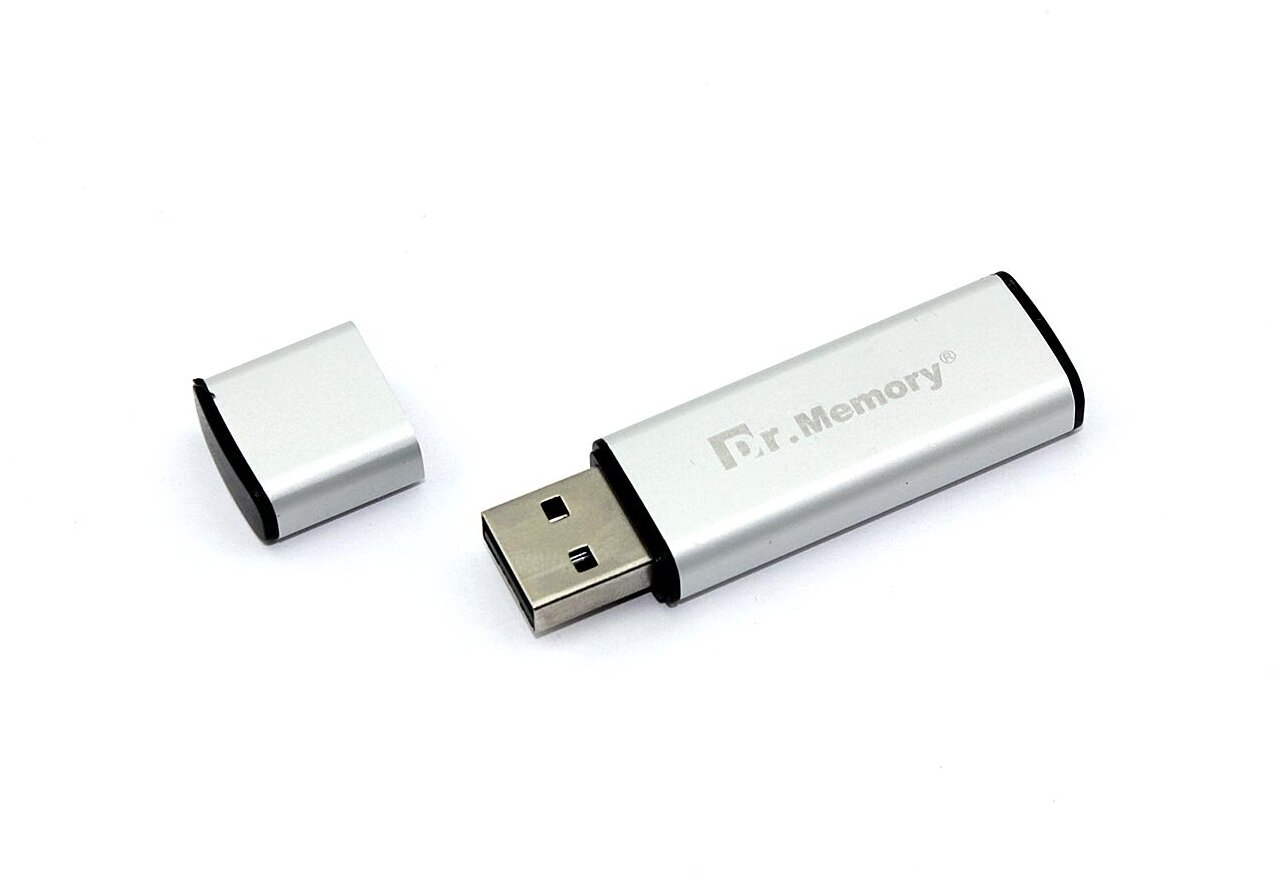 Флешка USB Dr. Memory 009 8Гб, USB 2.0, серебристый