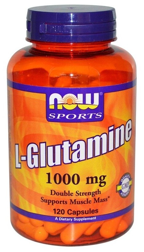 NOW L-Glutamine, L-Глютамин 1000 мг - 120 капсул