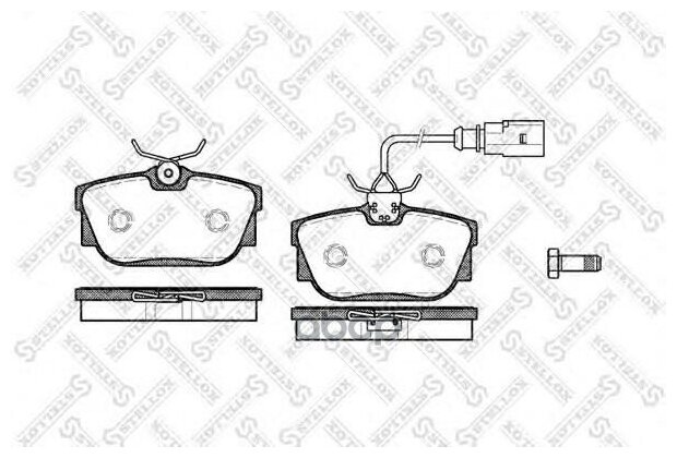 778 000b-Sx_=767 00 ! Колодки Дисковые З Vw T4 1.8/2.0/2.5/1.9d/Td/2.4d &Syncro 90-98 Диск 15' Stellox арт. 778 000B-SX