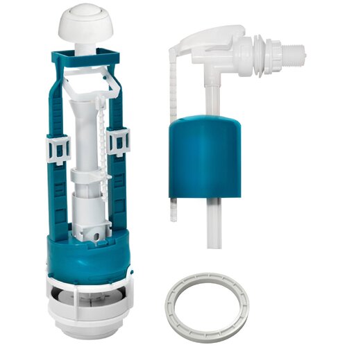 Арматура для бачка унитаза Инкоэр нижняя подводка двойная кнопка ст64095, ст64094