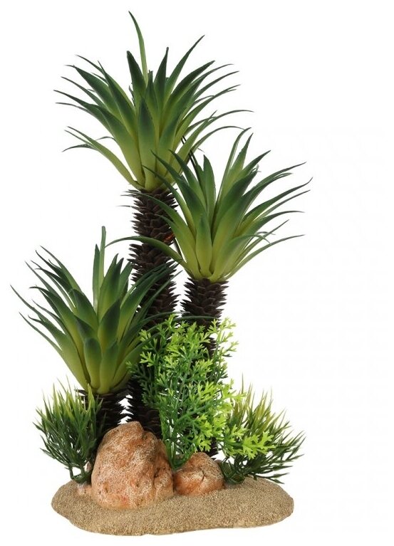 AQUA DELLA Растение для аквариумов "Sago Palm", 13.5x10x16см - фото №1