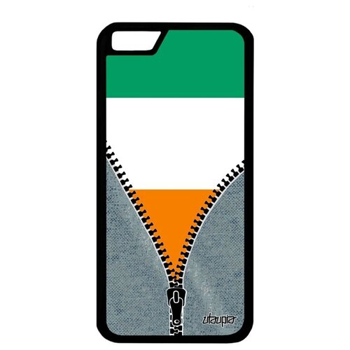 фото Защитный чехол на мобильный // apple iphone 6s // "флаг кот- д'ивуар на молнии" патриот государственный, utaupia, серый