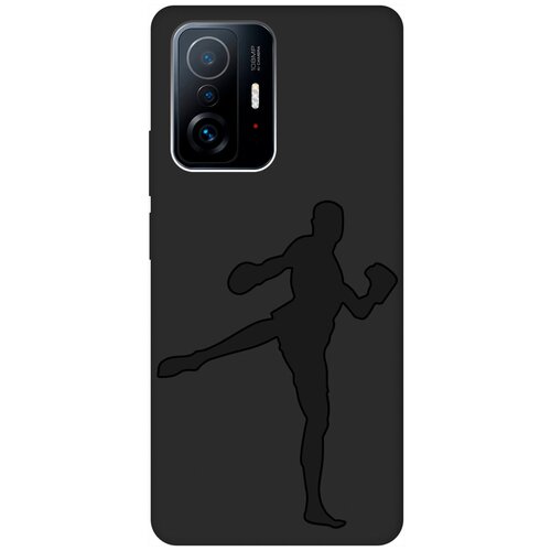 Матовый чехол Kickboxing для Xiaomi 11T / 11T Pro / Сяоми 11Т / 11Т Про с 3D эффектом черный матовый чехол на xiaomi 11t 11t pro сяоми 11т 11т про soft touch черный