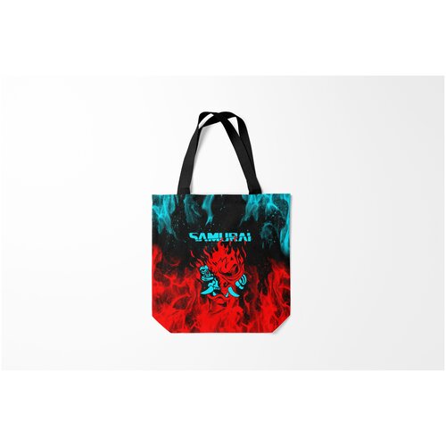 фото Сумка-шоппер / 40х40 см / геймерам / cyberpunk 2077 samurai burnettie