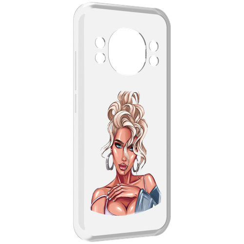 Чехол MyPads красивая-блондинка женский для Doogee S98 / S98 Pro задняя-панель-накладка-бампер
