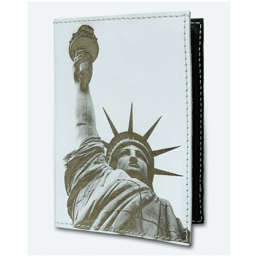 Обложка для паспорта KAZA статуя Свободы, Нью-Йорк белый
