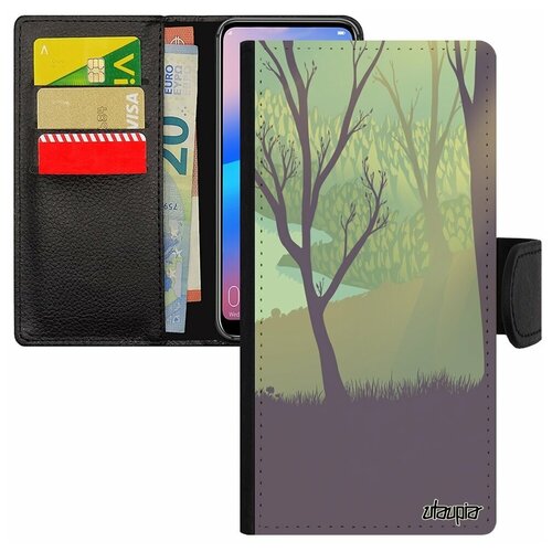 фото Чехол-книжка на смартфон xiaomi redmi 6a, "лесные розы" розы лес utaupia