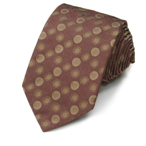 Стильный галстук цвета какао с охровыми шарами Celine 823303
