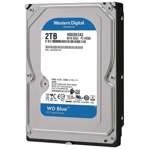 Жесткий диск Western Digital WD Blue 2 ТБ WD20EZAZ жесткий диск western digital wd blue 3 тб wd30ezrz