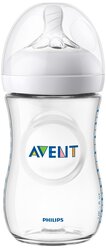 Philips AVENT Бутылочка Natural SCF033/17, 260 мл, с 1 месяцев, прозрачная