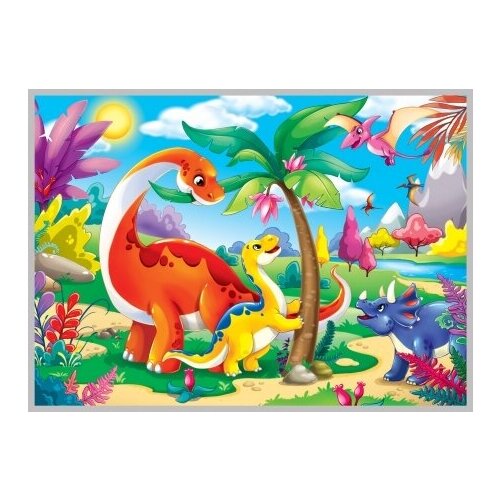 Купить Алмазная мозаика Динозавры в сказ, стране Рыжий Кот ACM015/РК, Рыжий кот