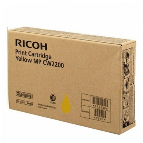 Тонер-картридж Ricoh Yellow/Желтый тип MP CW2200 ricoh картридж оригинальный ricoh mp cw2200 m 841637 mp cw2200 m пурпурный 461 стр 100 мл