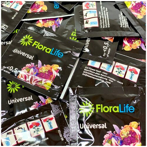 Универсальная подкормка Floralife Clear Флора лайф - 30 шт по 3,5 гр / Удобрение для срезанных цветов