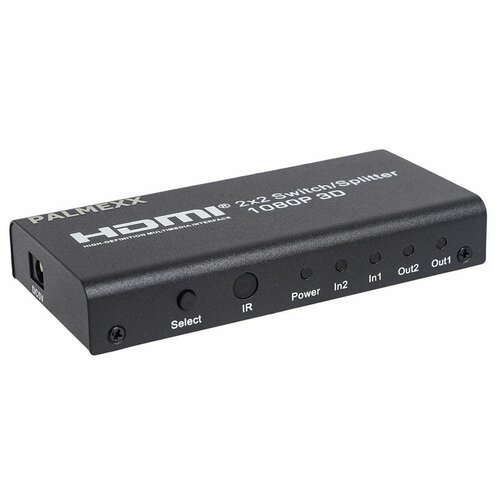 Сплиттер/Свитч PALMEXX 2HDMI*2HDMI с пультом ДУ, 1080P, 3D