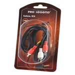 Аудио- видео кабель Pro Legend PL1108 3xRCA вилка <> 3xRCA вилка, видео+стерео- аудио, 1.5 м BL1, 1шт - изображение