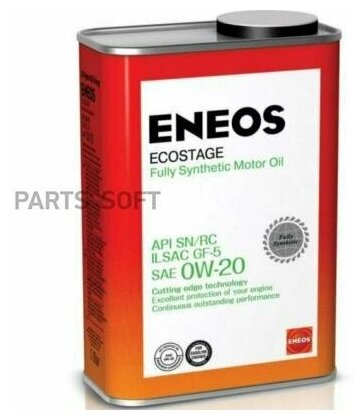 Масло моторное ENEOS Ecostage SN Синтетика 0W20 1л ENEOS / арт. 8801252022015 - (1 шт)