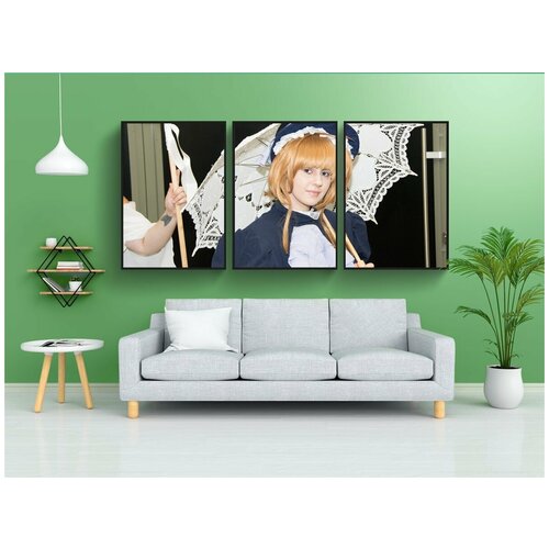 фото Набор модулных постеров для интерьера "косплей, маскировка, аниме" 60x90 см. в тубусе, без рамки lotsprints