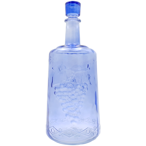 Бутылка-Бутыль Ностальгия стеклянная 3 л c пробкой Mnogo Banok Blue (3 000мл)