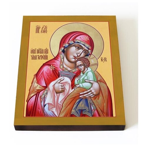Икона Божией Матери Чаша Терпения, печать на доске 13*16,5 см