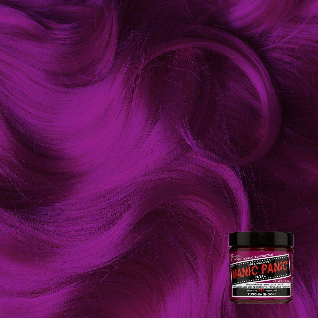 Manic Panic Розовая краска для волос профессиональная Classic Fuschia Shock 118 мл. Маник паник краска для волос без аммиака