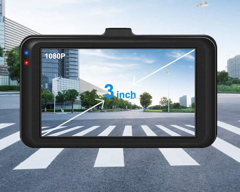 Автомобильный видеорегистратор Full HD 1080P c LCD дисплем / Датчик удара G-Sensor / Угол обзора 170° / HDR