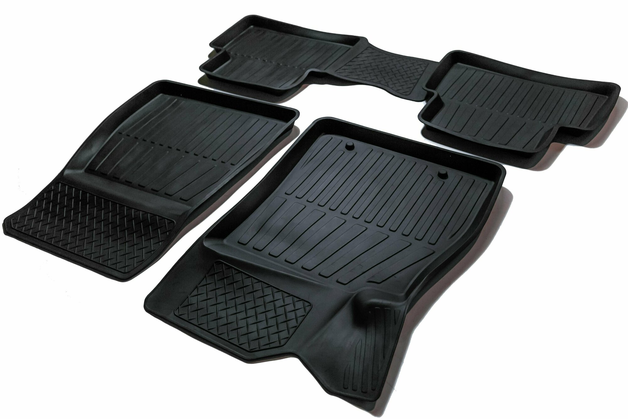 фото Резиновые 3D Premium коврики в салон SRTK на Nissan JUKE (2010-2019)