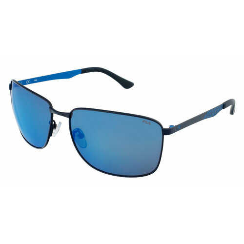 Солнцезащитные очки Fila SFI005 606B, прямоугольные, оправа: металл, для мужчин, черный