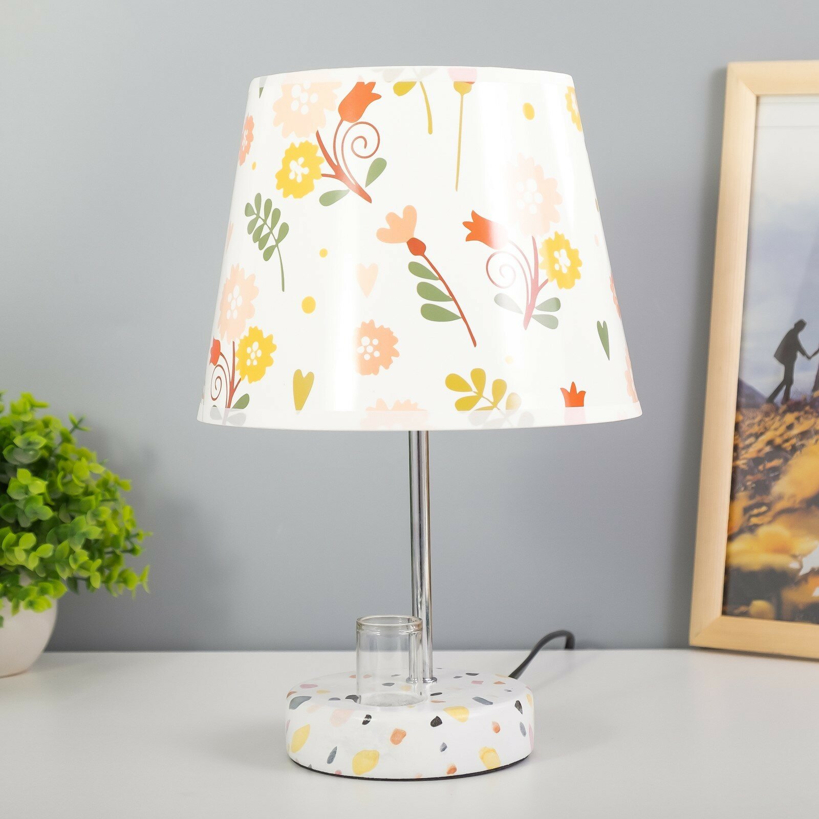 Настольная лампа "Аэлита" E14 15Вт белый 20х20х30 см, 9497159