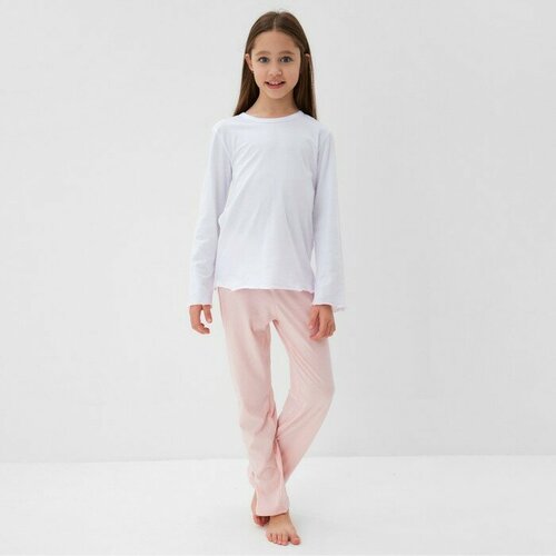 пижама minaku размер 34 розовый зеленый Пижама Minaku, размер 34/140, белый, зеленый