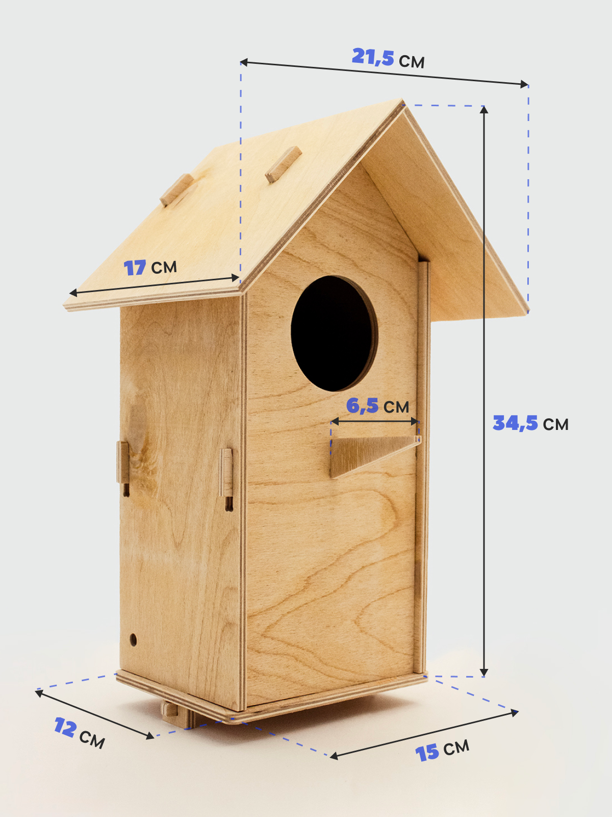 Скворечник для птиц деревянный само сборный без инструментов - фотография № 5