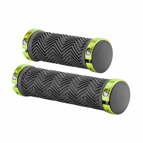 фото Грипсы stels xh-g125bl 92 и 128мм черный lock-on зеленый