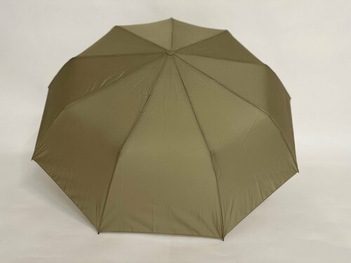 Зонт полуавтомат, 2 сложения, купол 98 см, 9 спиц, чехол в комплекте, для женщин, бежевый