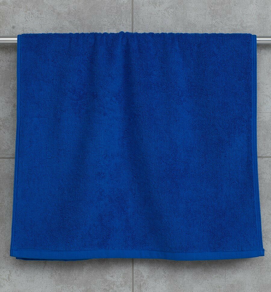 фото Махровое полотенце 40*70 см, цвет - синий, "люкс".