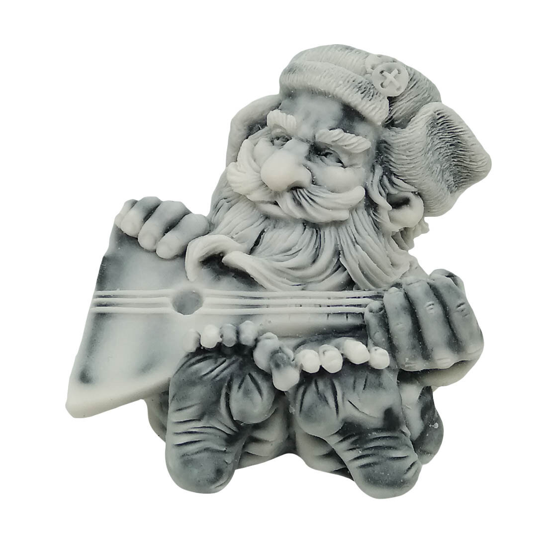 фото Статуэтка Домовой с балалайкой 7 см мраморная крошка