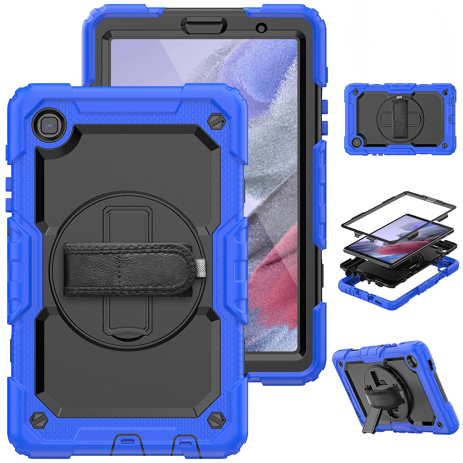 фото Противоударный чехол-бампер MyPads с усиленной защитой углов и необычным экстремальным дизайном для Samsung Galaxy Tab A7 Lite LTE SM-T220 / T225.