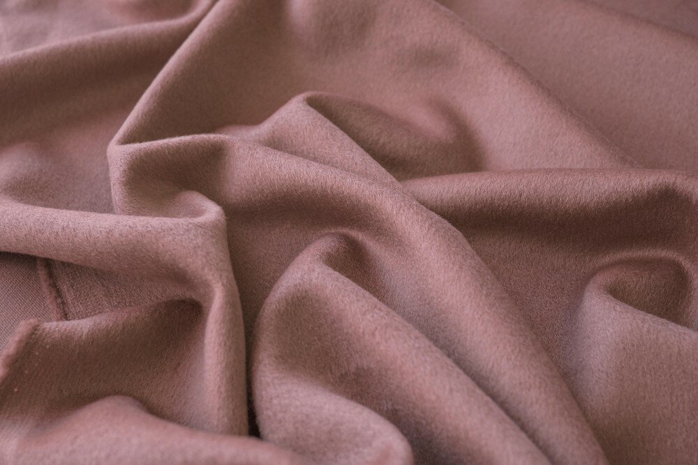 Ткань пальтовая шерсть цвета какао с серым оттенком