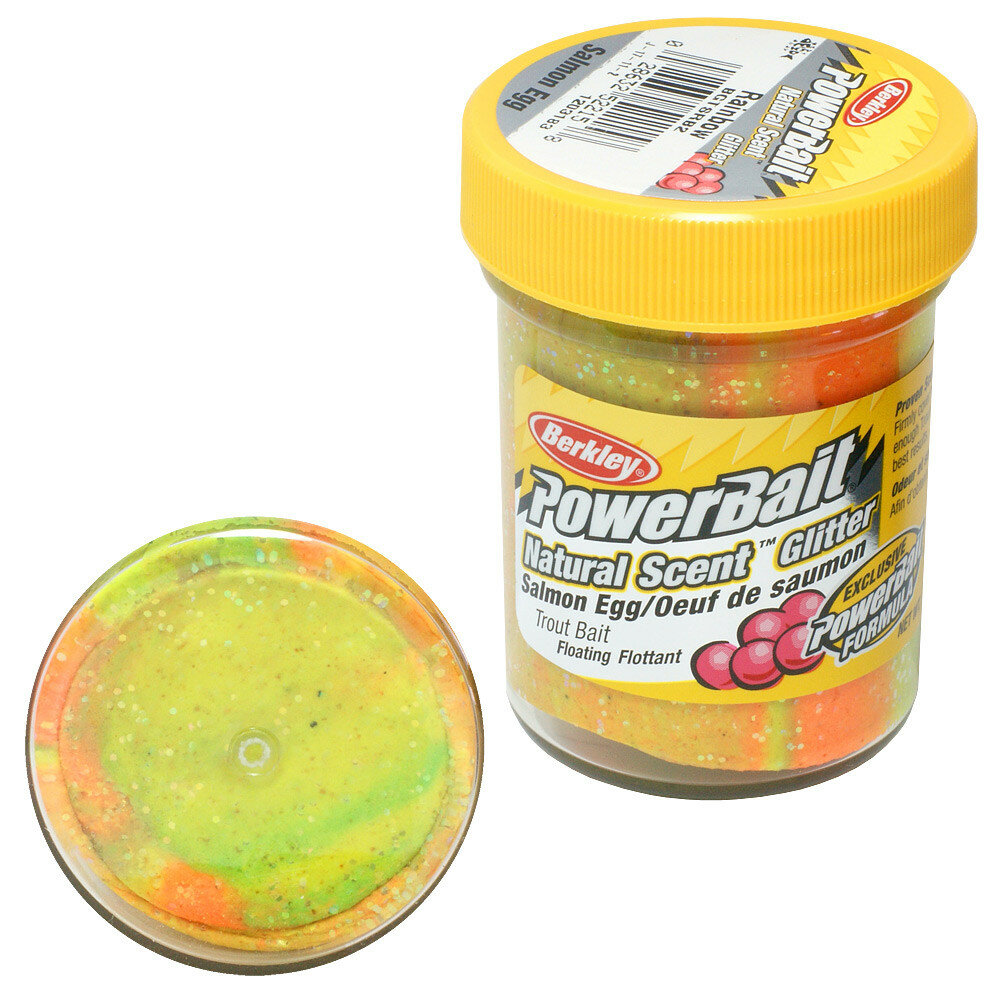 Паста прессованная прикормка Berkley PowerBait Natural Scent Glitter Trout Bait