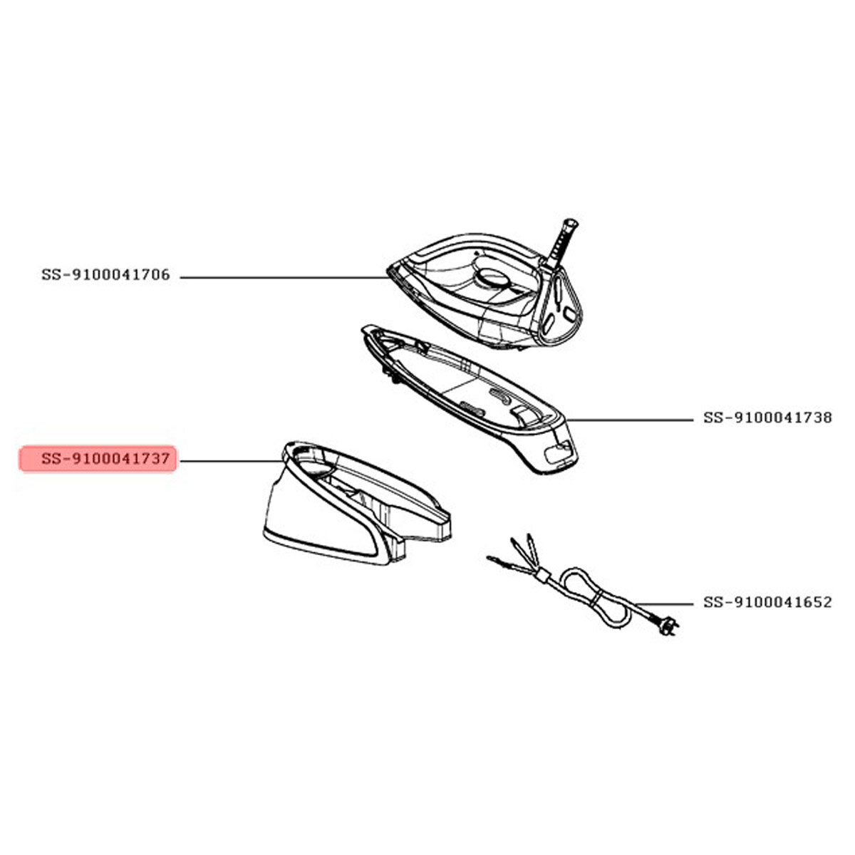 Бак для воды к парогенератору Tefal SV6131E0 (SS-9100041737)