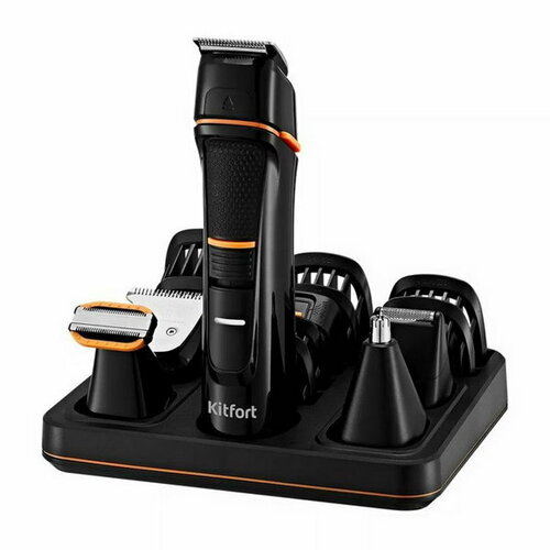 Триммер для волос КТ-3141-1 для носаушейбороды работа от АКБ чёрно-оранжевый 348100₽