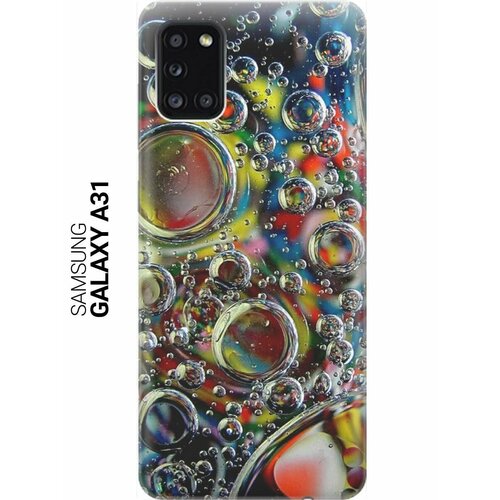 ультратонкий силиконовый чехол накладка для samsung galaxy m31 с принтом маленькие пузырьки Ультратонкий силиконовый чехол-накладка для Samsung Galaxy A31 с принтом Маленькие пузырьки