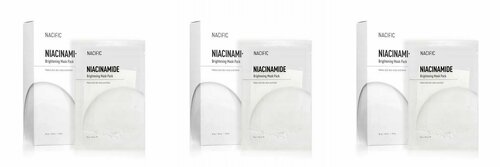 Nacific, Тканевая маска для лица с ниацинамидом Niacinamide Brightening Mask Pack, 30 г, 3 шт