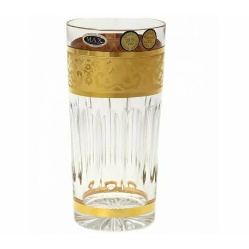 Набор стаканов для воды 350 мл Золотые узоры Max Crystal Золото 6 шт 24372₽