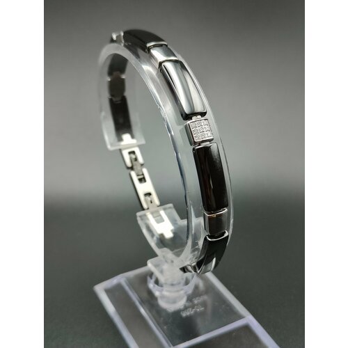 фото Славянский оберег, браслет-цепочка, стразы, 1 шт., размер 20 см, размер one size, диаметр 6 см, бесцветный, черный reniva