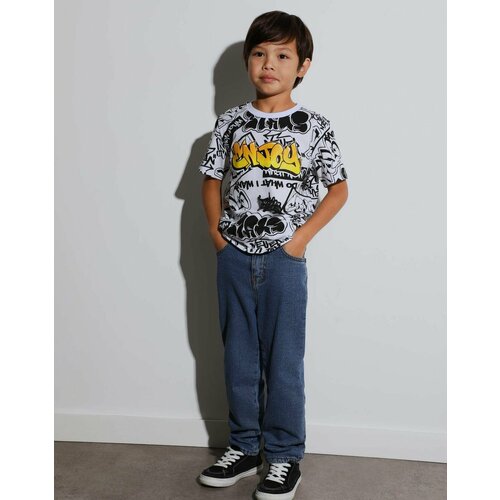 фото Футболка gloria jeans, размер 3-4г/104 (28), белый